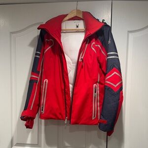 Spyder Red and Blue Geometric Jacket